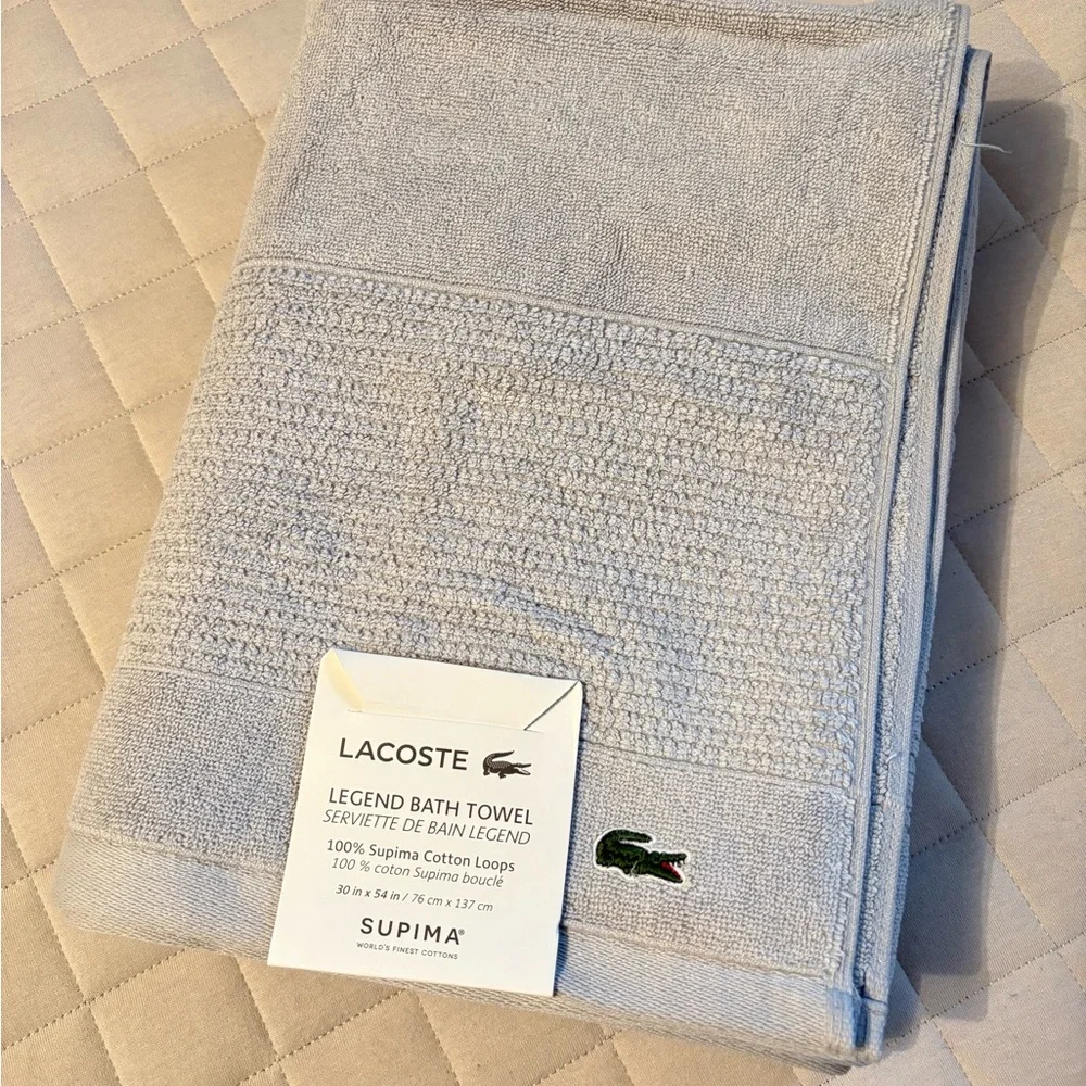Lacoste Gray Bath Towel - Legend Towel Micro Cip